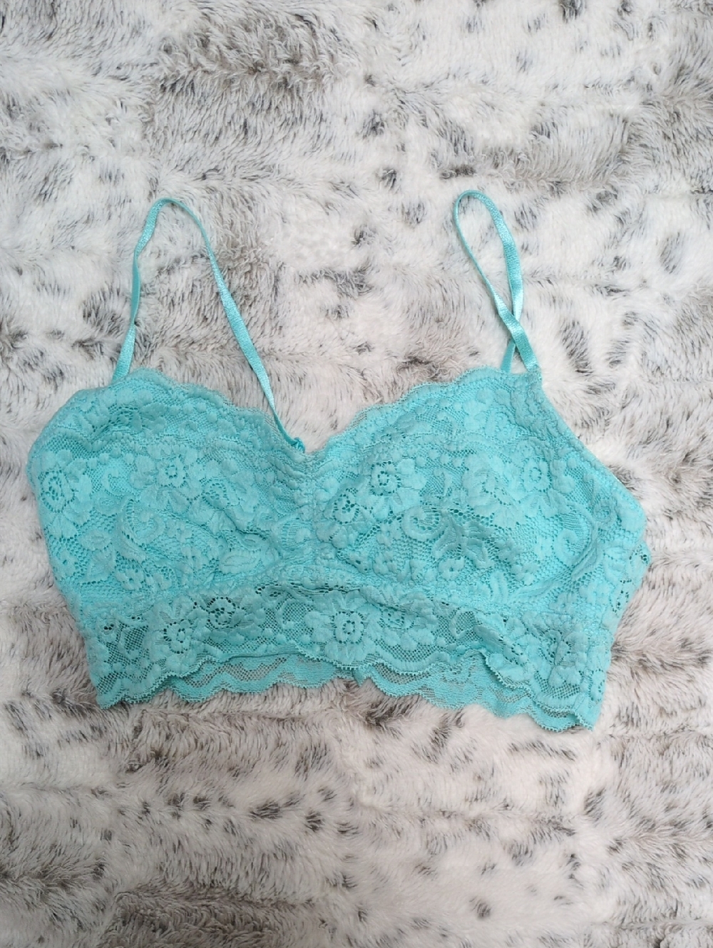 $5 MOVING SALE! Lace Bralette - Aqua Blue